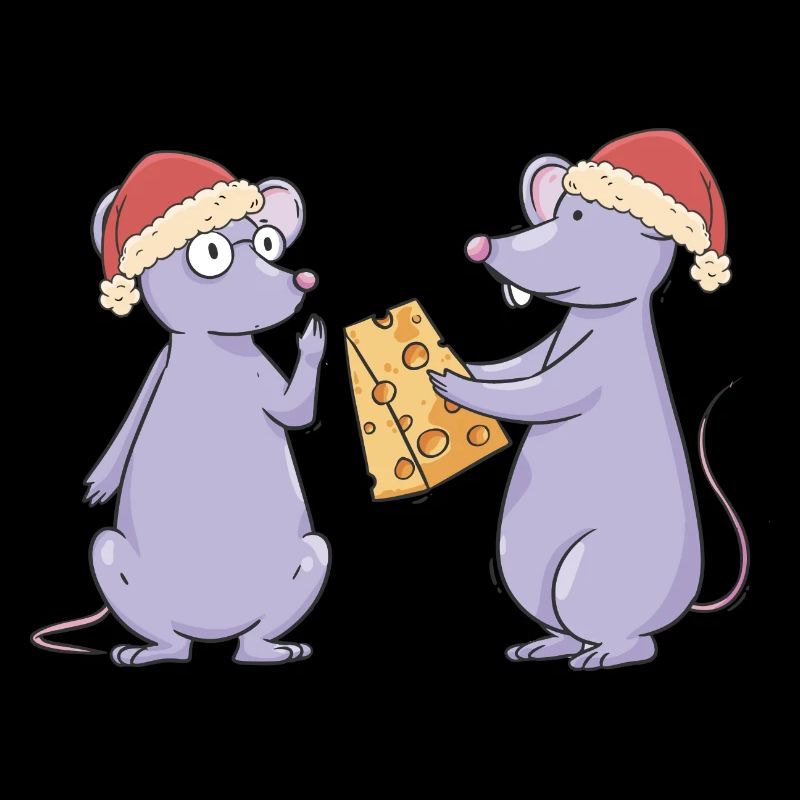 Santa Claus St. Nicholas Mice Mouse Santa Cheese