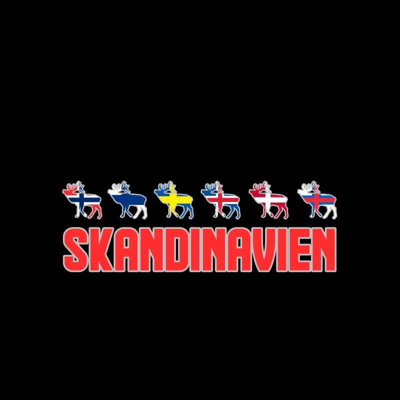 Scandinavia moose flags