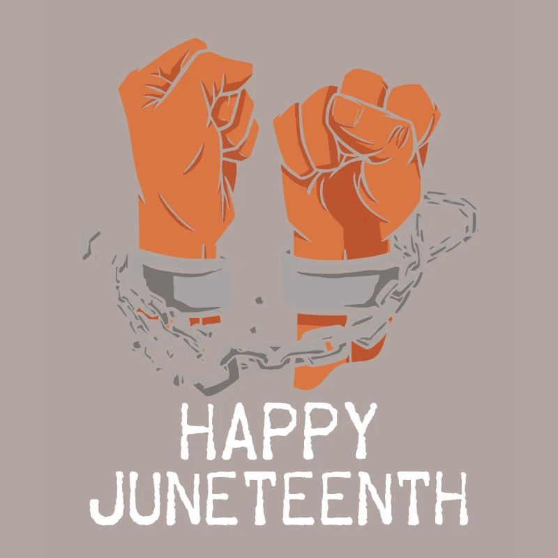 Happy Juneteenth Break Shackles Chain