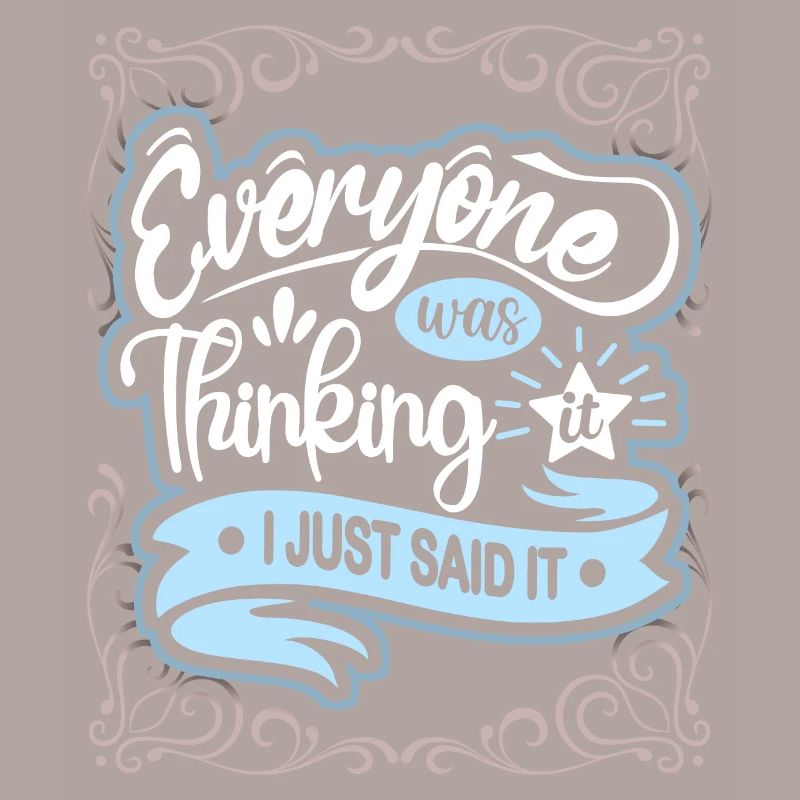 Saying, mind reading, vintage style typography
