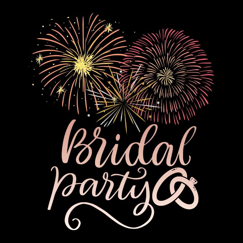 Fête nuptiale, Feux d’artifice de mariage, Typographie Mariée
