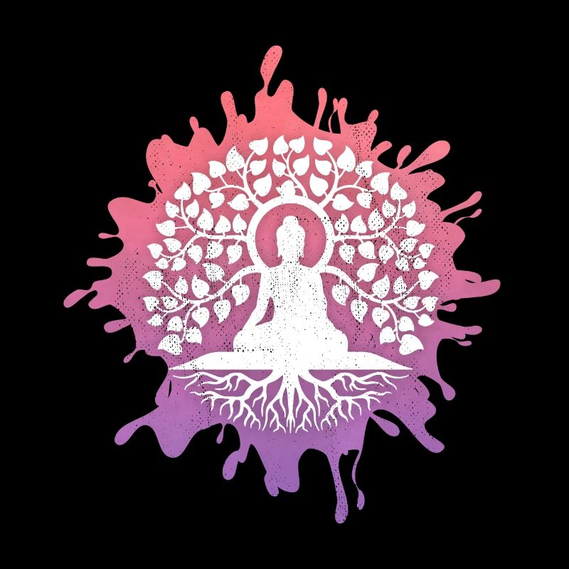 Yoga, Buddha mit Lebensbaum, Bodhi-Baum