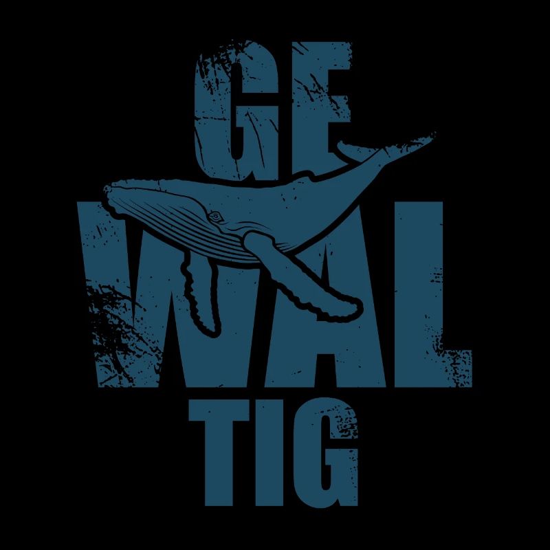 Gewaltig Wal - Buckelwal - Meeressäuger - Geschenk