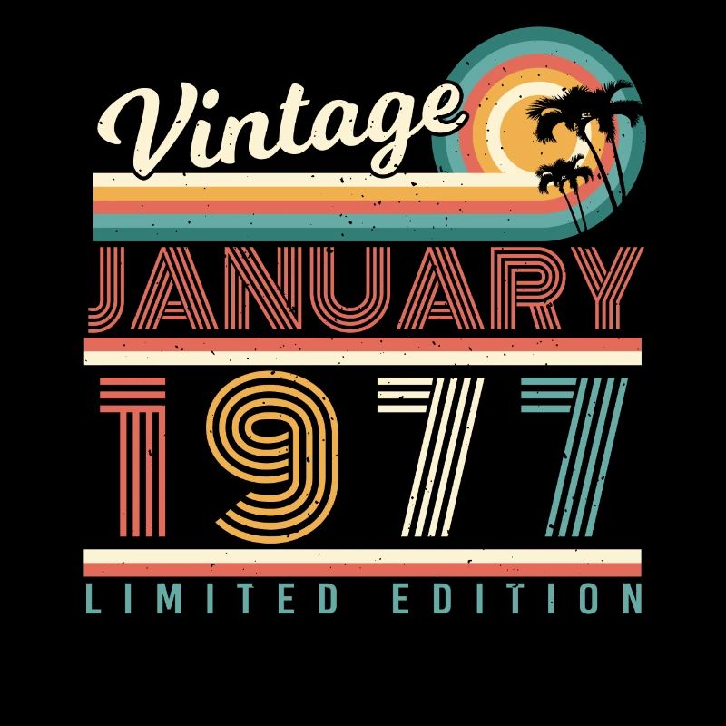 Januar 1977 Palmen Retro