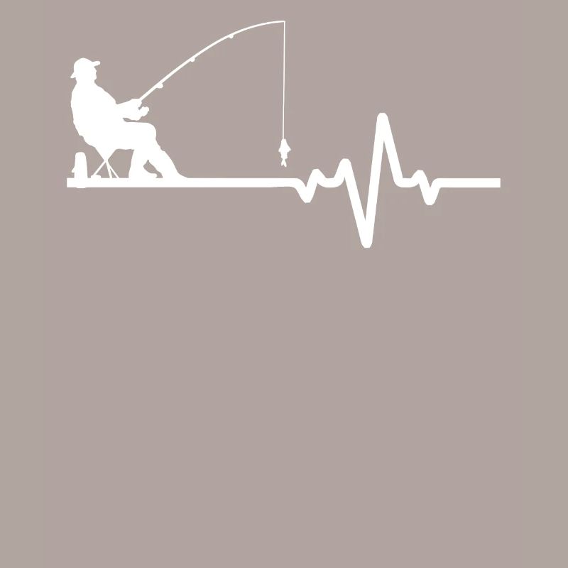 Hobby angler with ECG line
