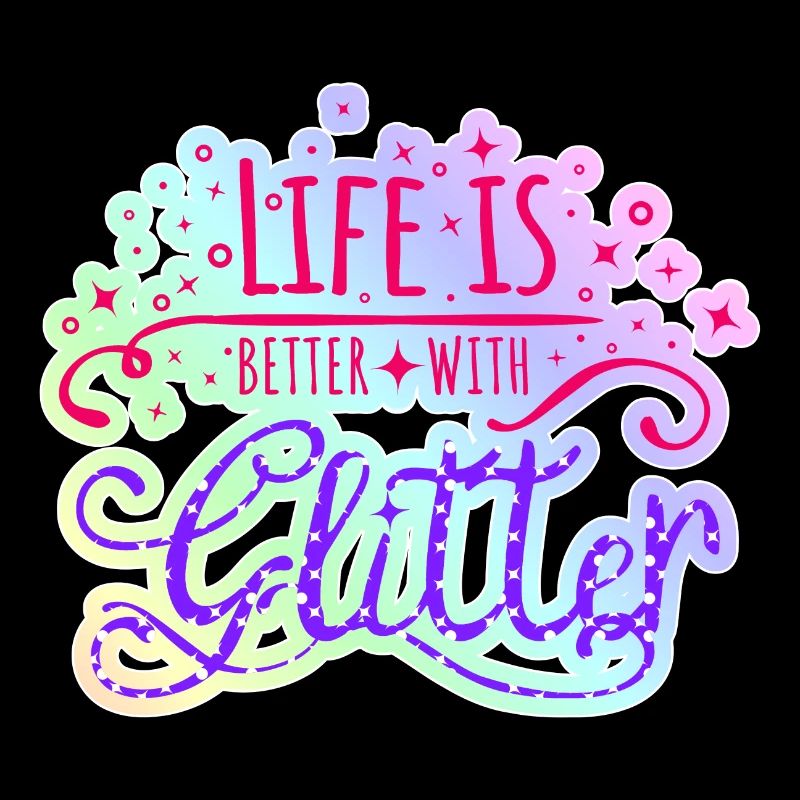 Glitzer Regenbogen Pastellfarben Life is glitter