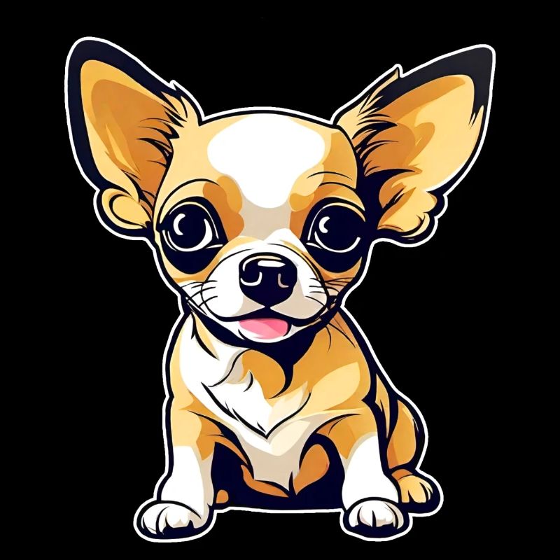Mignon petit chien chihuahua dans un style comique