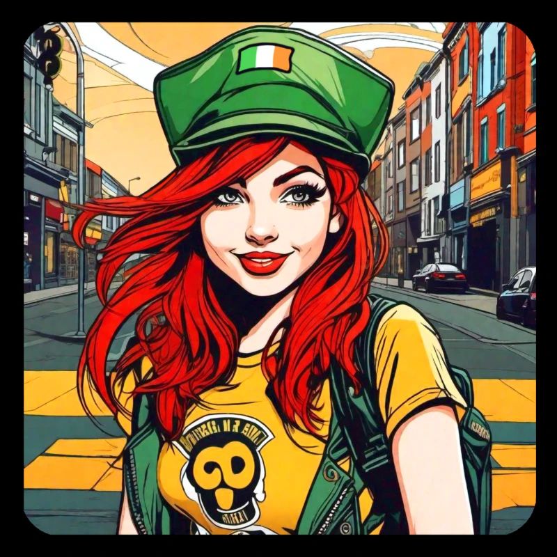 Fille rousse irlandaise cool