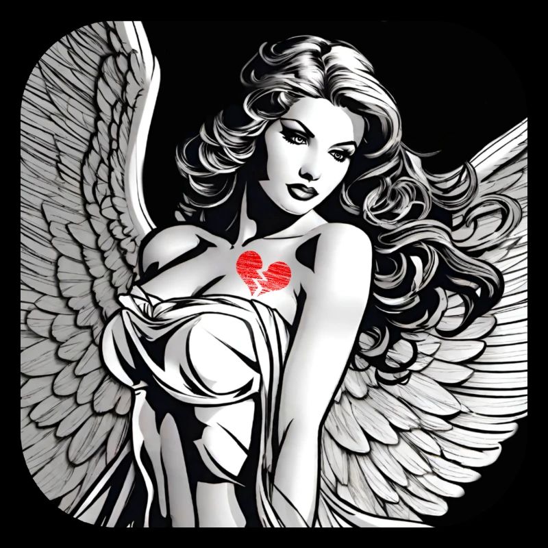 Engel gebrochenes Herz Tattoo