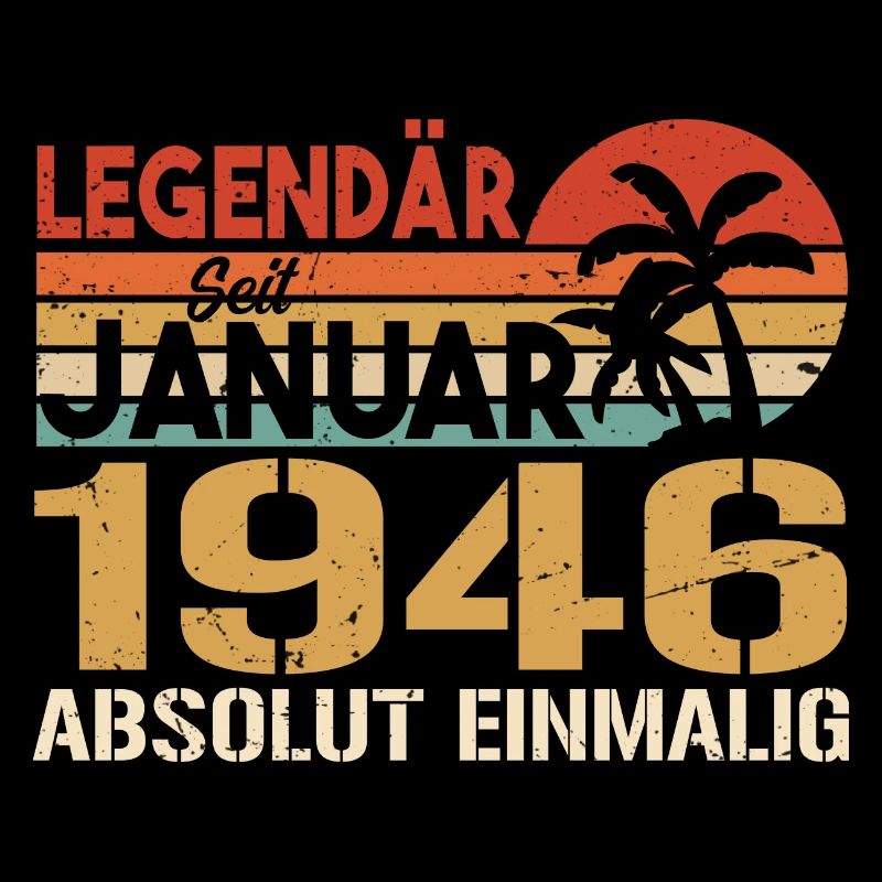 Geburtstagsgeschenk geboren im Januar 1946