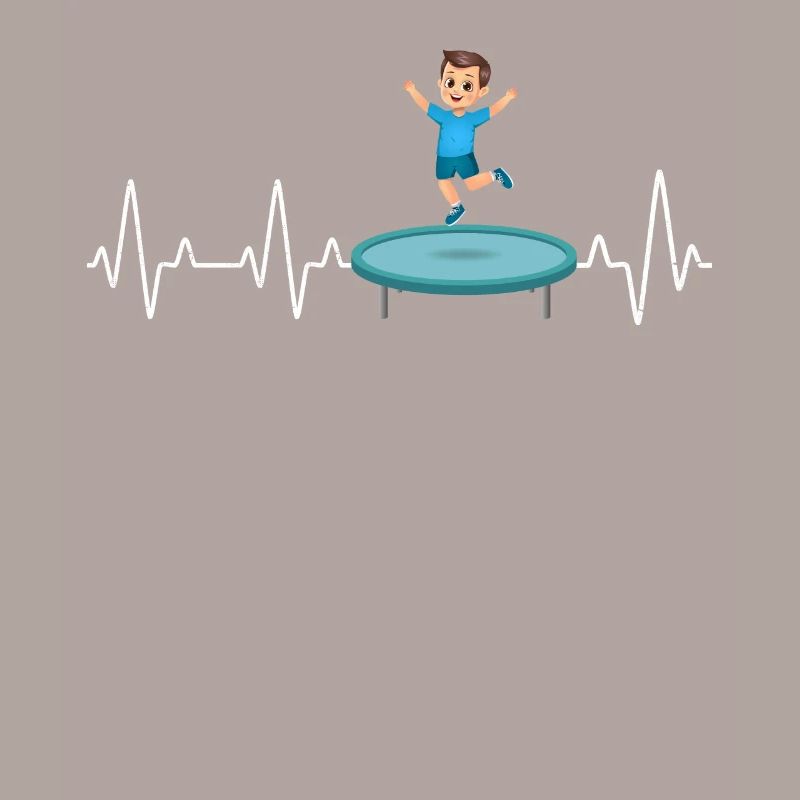 Trampolin Junge Springen