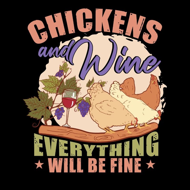 Funny Wine Chicken Farming