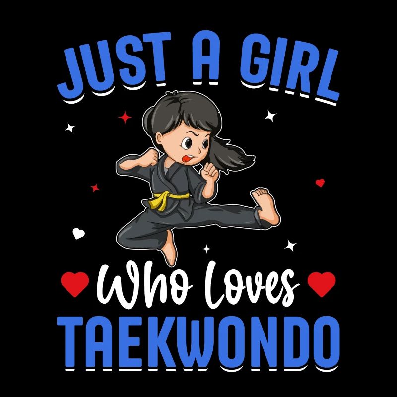 Nur ein Mädchen, das Taekwondo liebt