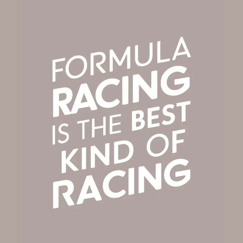 La course de formule est le meilleur type de course