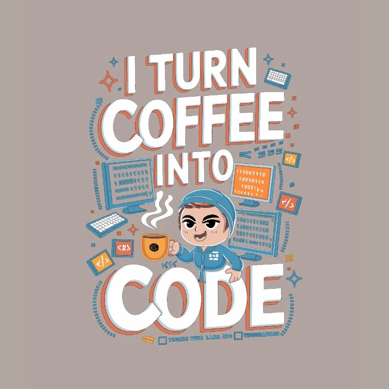 Kaffee und Code – Lustiges Programmierer Design