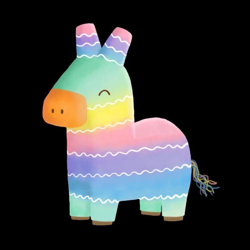 Âne Pinata arc-en-ciel pastel mignon