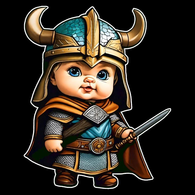 Joli bébé Viking germanique