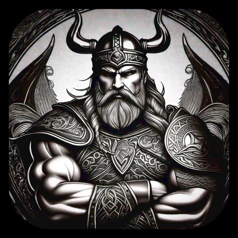 Fier guerrier viking germanique