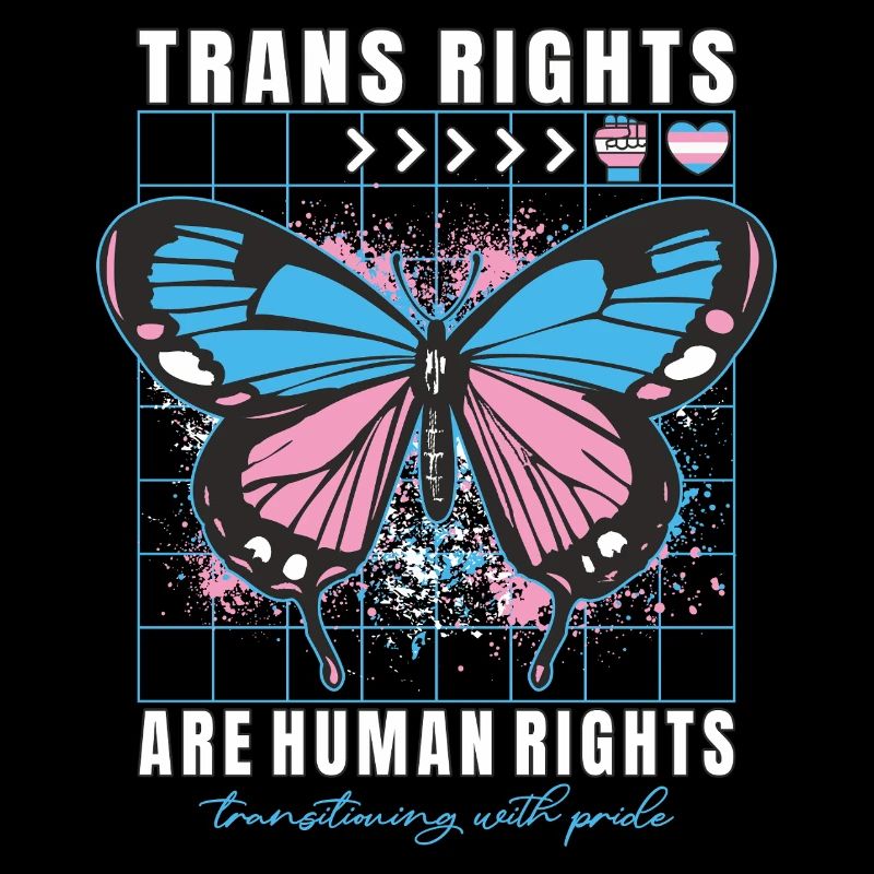 Trans Pride Schmetterling Transgender Farben