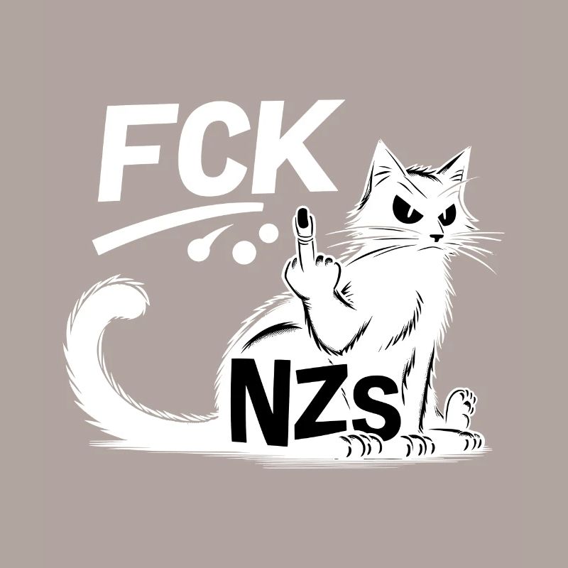 FCK NZS Statement Mit Stolzer Katze