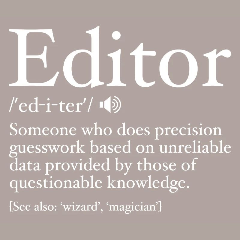 Lustige Editor-Definition Editor-Definition - Editor