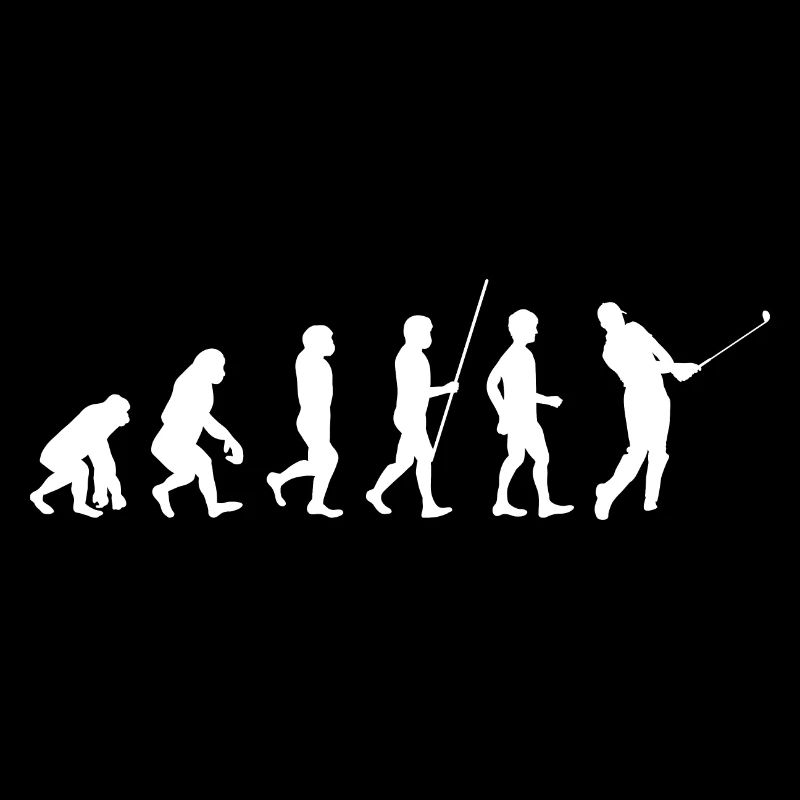 Golfer Golfen Golf Evolution weiss
