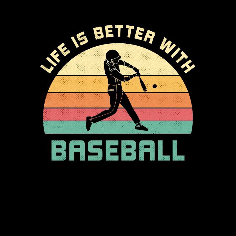 Das Leben ist besser mit Baseball Lustiger Spruch