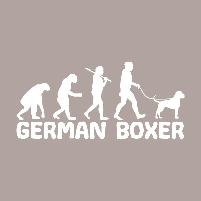 Deutsche Boxer Hundebesitzer Gassi Evolution