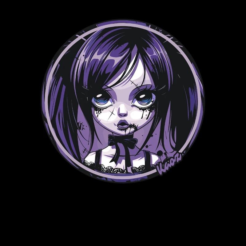 Gothic Chibi Mädchen – Dunkle Ästhetik