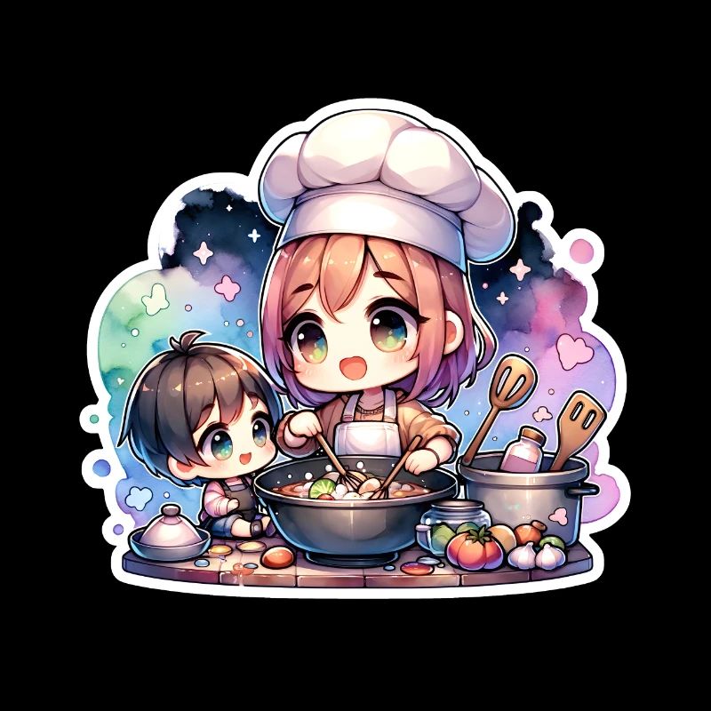 Master Chef Mom Teaching Her Kid to Cook