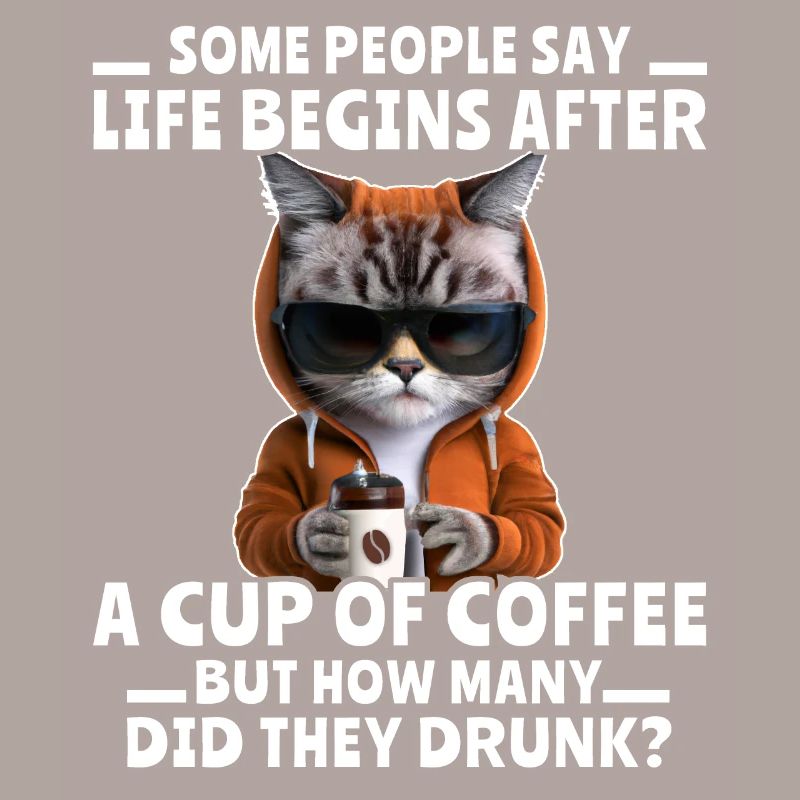 Kaffee Katze Kaffeetrinker