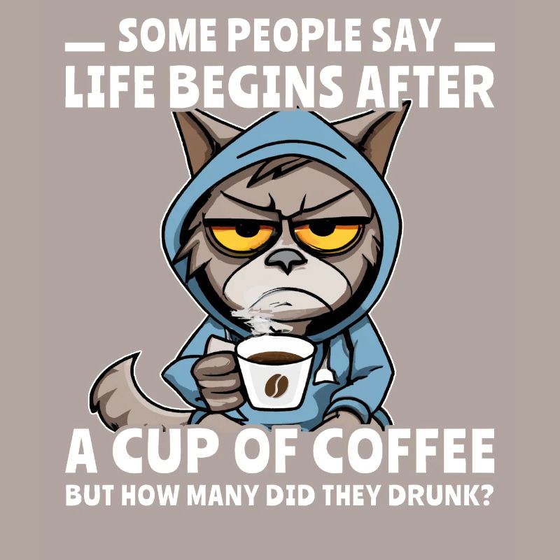 Kaffee Katze Kaffeetrinker