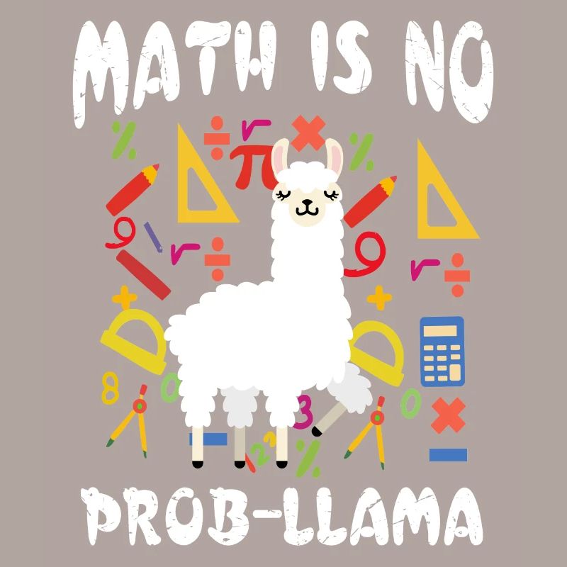 Math is no problem funny math llama