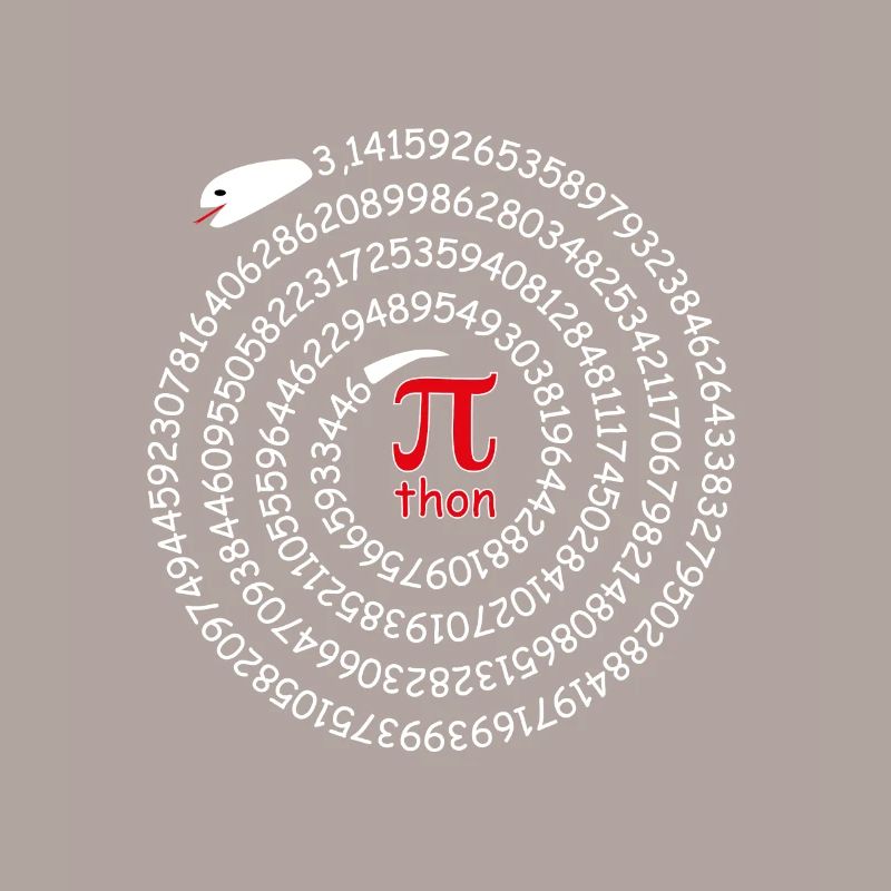 Pi Python Jeu de mots Cercle Nombre Serpent Math
