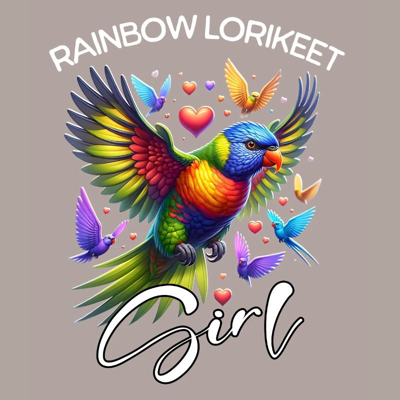 Rainbow Lorikeet Mädchen Regenbogenlori