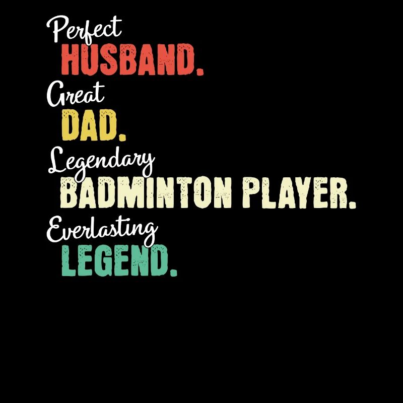 Badmintonspieler Papa