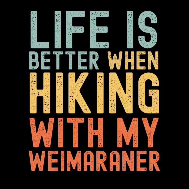 Weimaraner Wanderhund retro