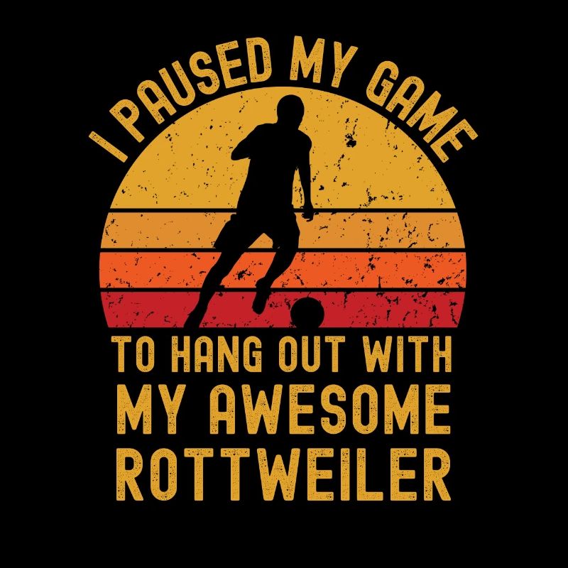 Fußball und Rottweiler