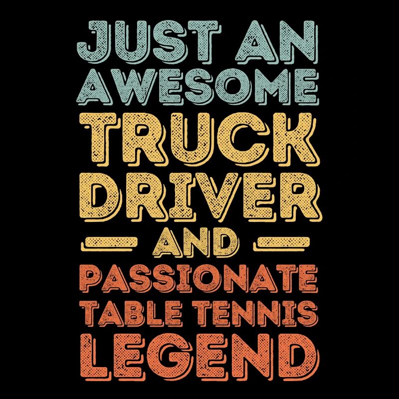 Camionneur tennis de table rétro