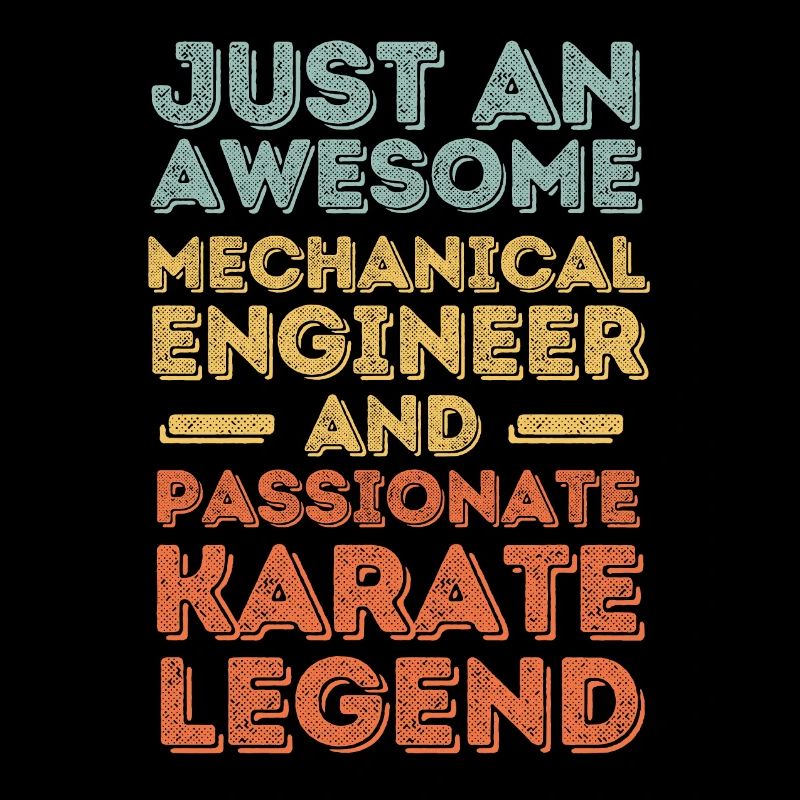 Mechanical Engineer Karate retro