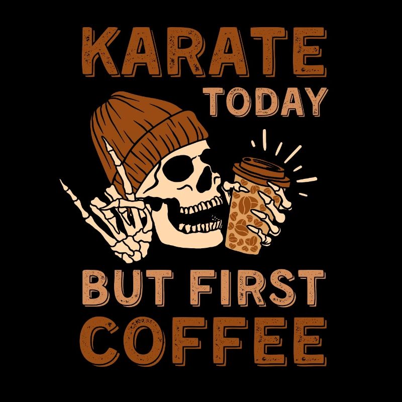 Kaffee Karate Skelett