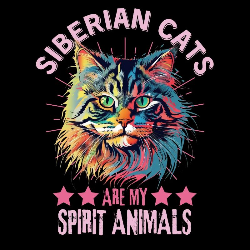 Chat Sibérien Chat Chat Coloré Chat Sibérien