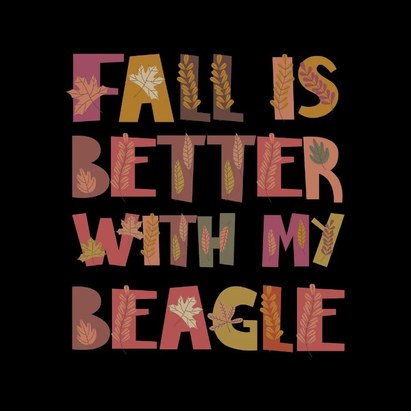 Fall is better with my Beagle Hund Herbst Blätter