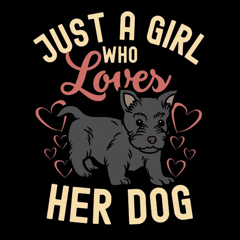 Mignon Scottish Terrier amoureux des chiots kawaii