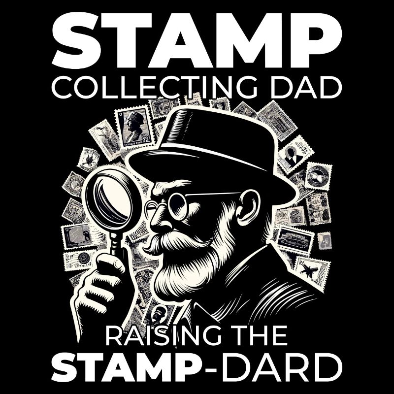 Collectionneur de timbres-poste vintage papa philatéliste
