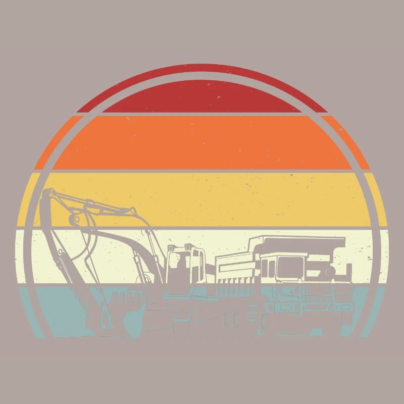 Excavator construction site