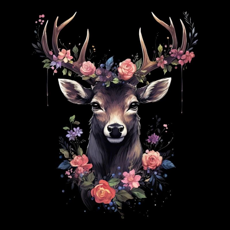 Remplacement dirndl cerf bois cerf cerf