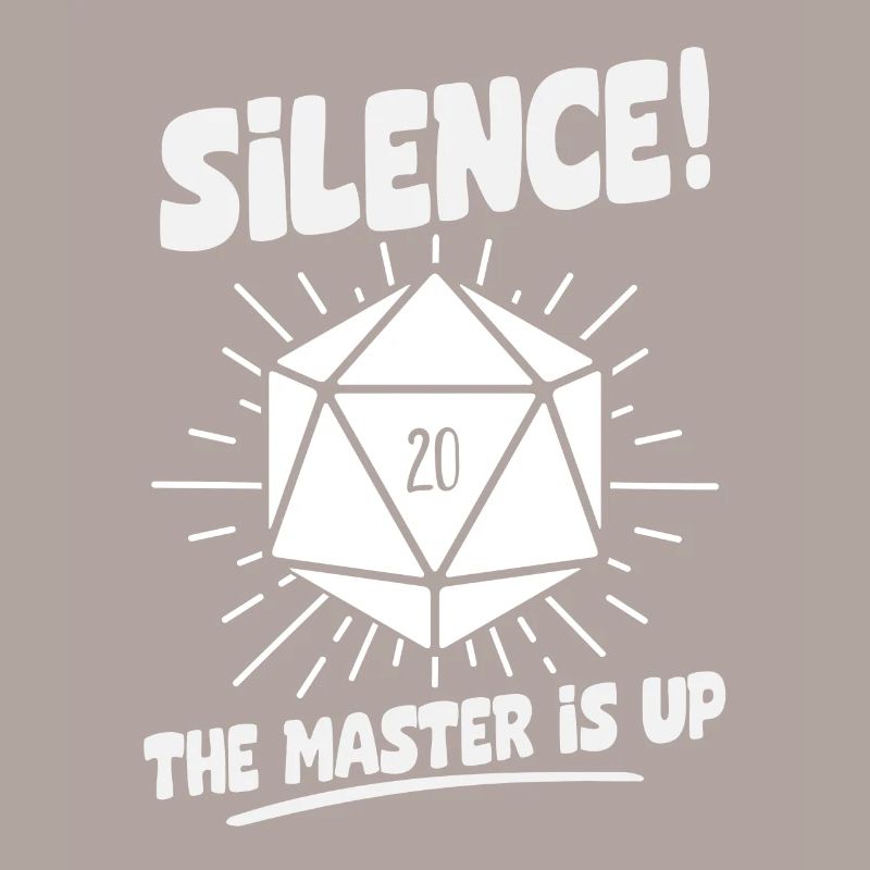 Silence! The Master Is Up D20 Cube