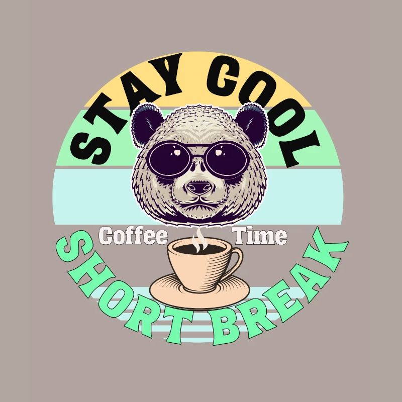 Kaffee Panda Coffee Break Time Kaffee Pause