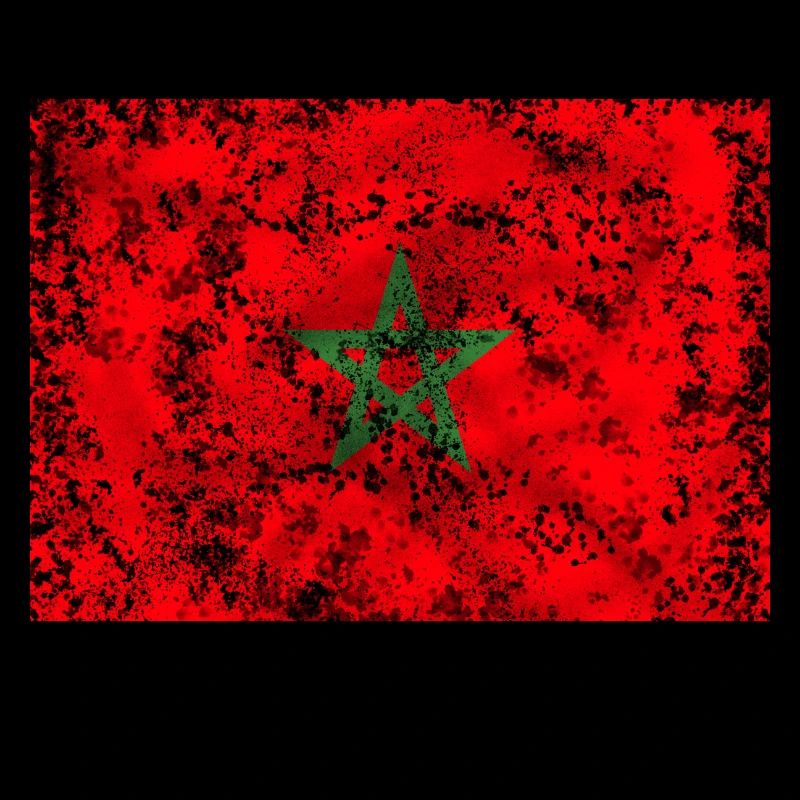 Drapeau vintage du Maroc